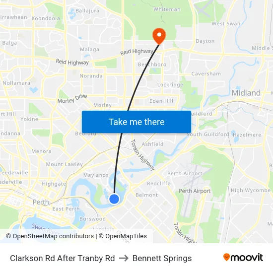 Clarkson Rd After Tranby Rd to Bennett Springs map
