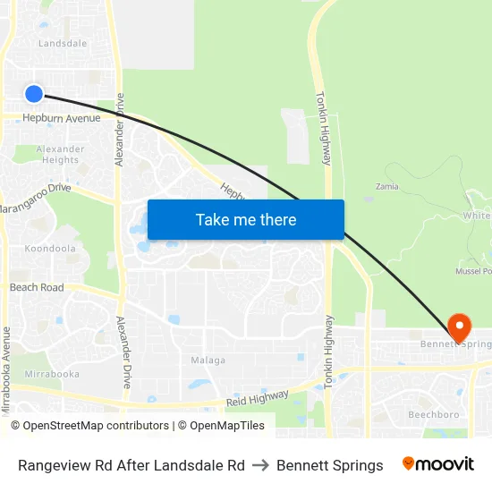 Rangeview Rd After Landsdale Rd to Bennett Springs map