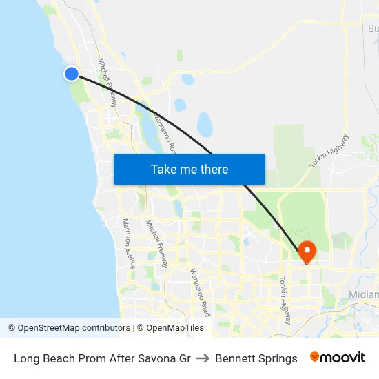 Long Beach Prom After Savona Gr to Bennett Springs map