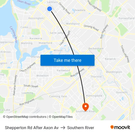 Shepperton Rd After Axon Av to Southern River map