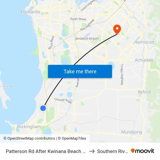 Patterson Rd After Kwinana Beach Rd to Southern River map