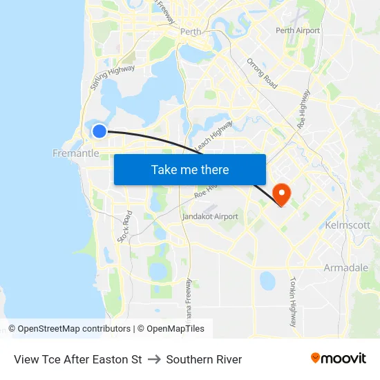 View Tce After Easton St to Southern River map