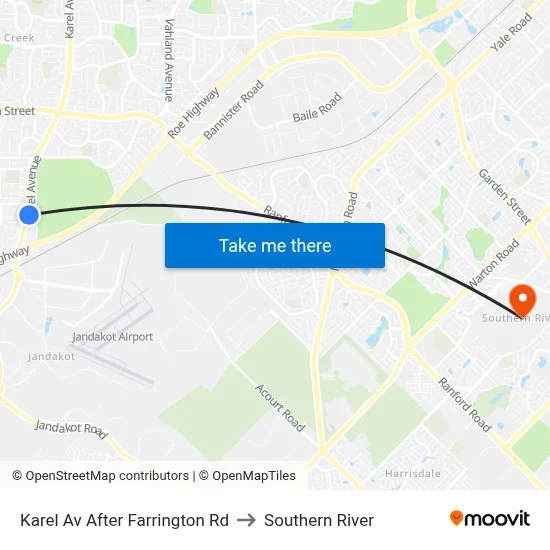 Karel Av After Farrington Rd to Southern River map