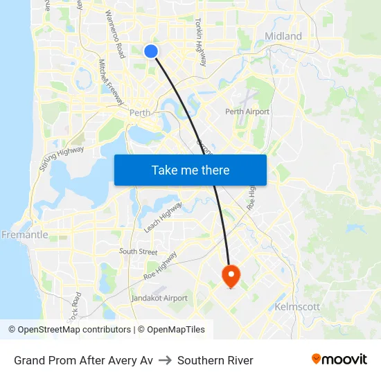 Grand Prom After Avery Av to Southern River map