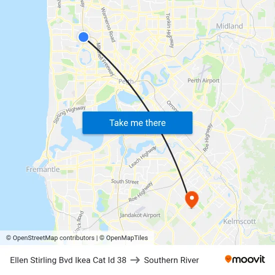 Ellen Stirling Bvd Ikea Cat Id 38 to Southern River map