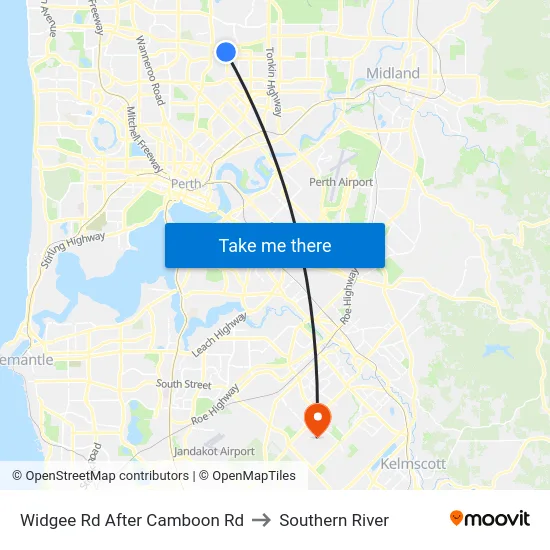 Widgee Rd After Camboon Rd to Southern River map
