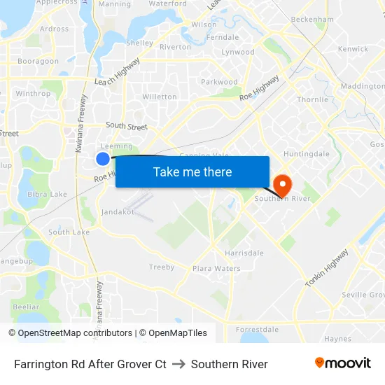 Farrington Rd After Grover Ct to Southern River map