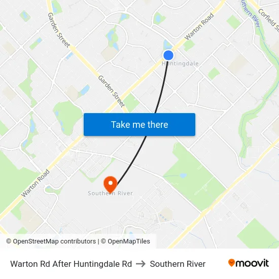 Warton Rd After Huntingdale Rd to Southern River map