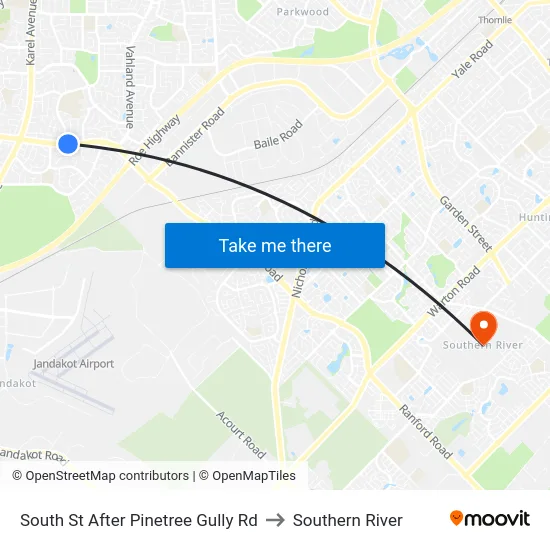 South St After Pinetree Gully Rd to Southern River map