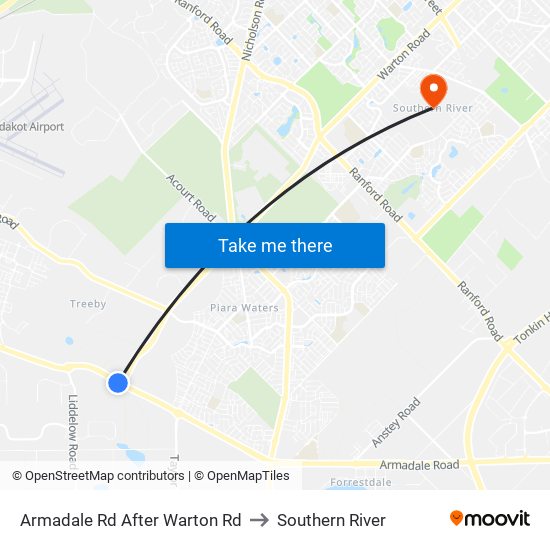 Armadale Rd After Warton Rd to Southern River map