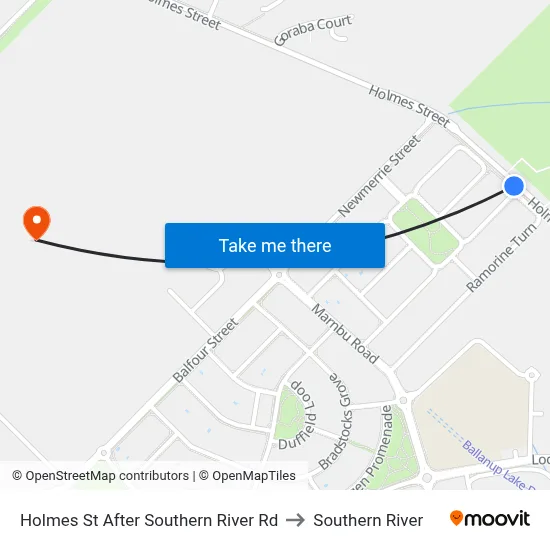 Holmes St After Southern River Rd to Southern River map