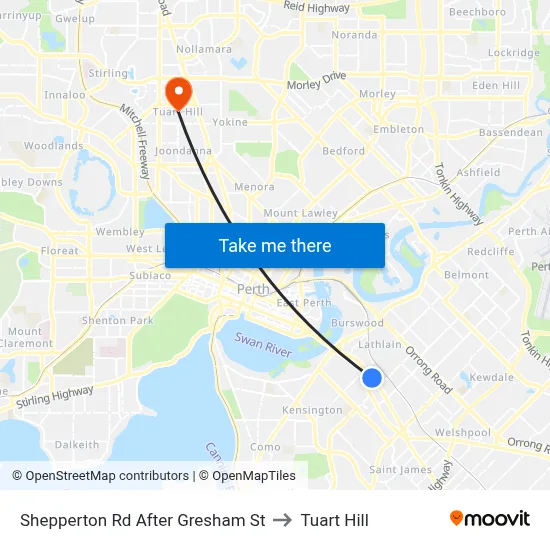 Shepperton Rd After Gresham St to Tuart Hill map