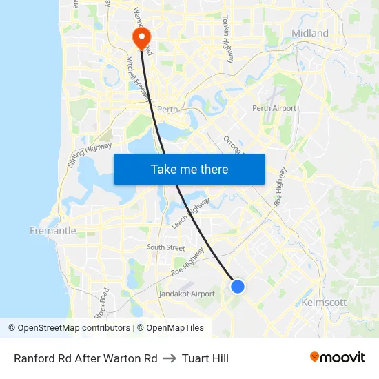 Ranford Rd After Warton Rd to Tuart Hill map