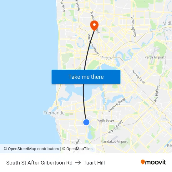 South St After Gilbertson Rd to Tuart Hill map