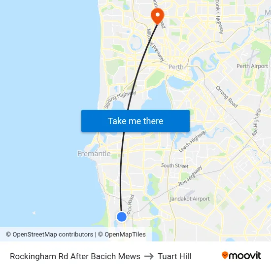 Rockingham Rd After Bacich Mews to Tuart Hill map