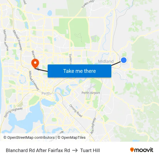 Blanchard Rd After Fairfax Rd to Tuart Hill map
