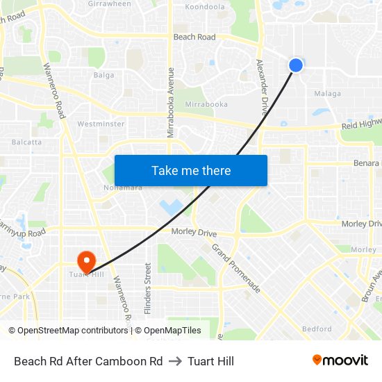 Beach Rd After Camboon Rd to Tuart Hill map