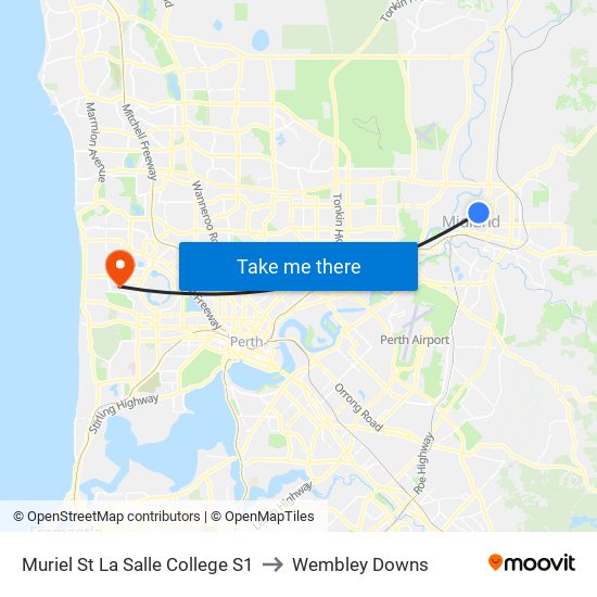 Muriel St La Salle College S1 to Wembley Downs map