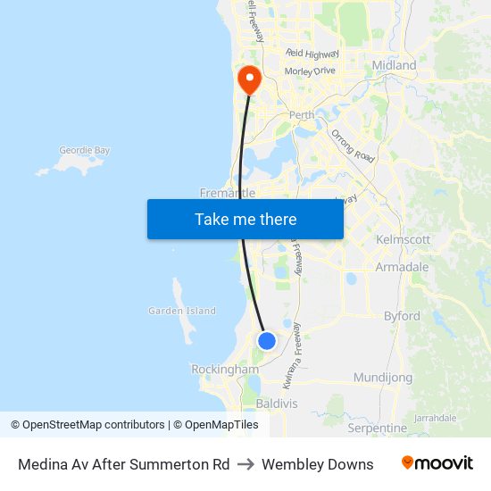 Medina Av After Summerton Rd to Wembley Downs map