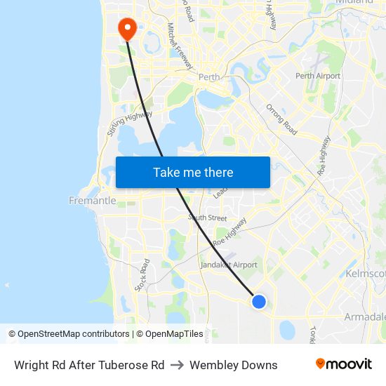 Wright Rd After Tuberose Rd to Wembley Downs map