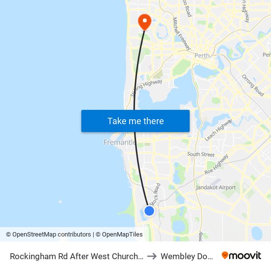 Rockingham Rd After West Churchill Av to Wembley Downs map