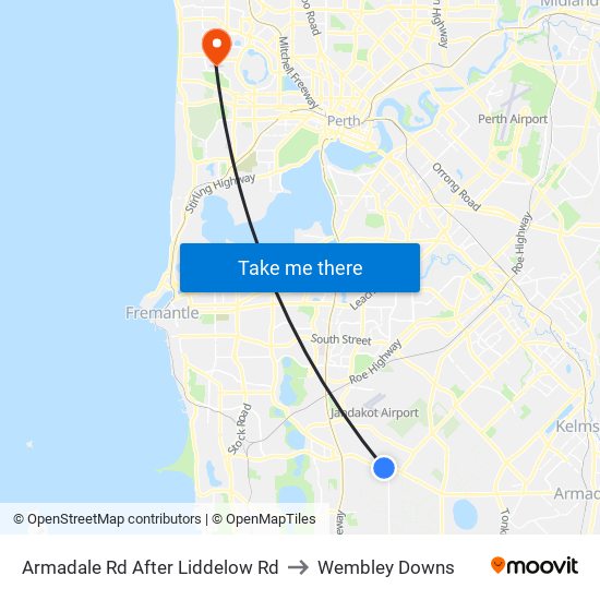 Armadale Rd After Liddelow Rd to Wembley Downs map