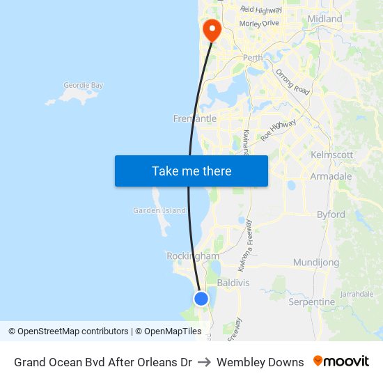 Grand Ocean Bvd After Orleans Dr to Wembley Downs map