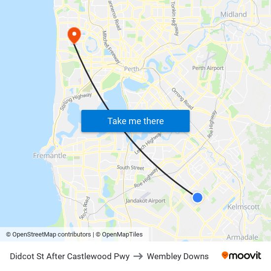Didcot St After Castlewood Pwy to Wembley Downs map