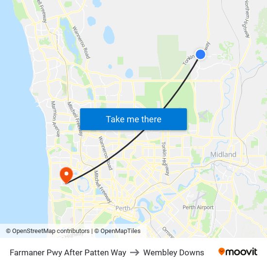 Farmaner Pwy After Patten Way to Wembley Downs map