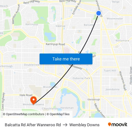 Balcatta Rd After Wanneroo Rd to Wembley Downs map