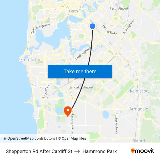 Shepperton Rd After Cardiff St to Hammond Park map