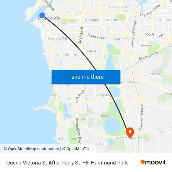 Queen Victoria St After Parry St to Hammond Park map