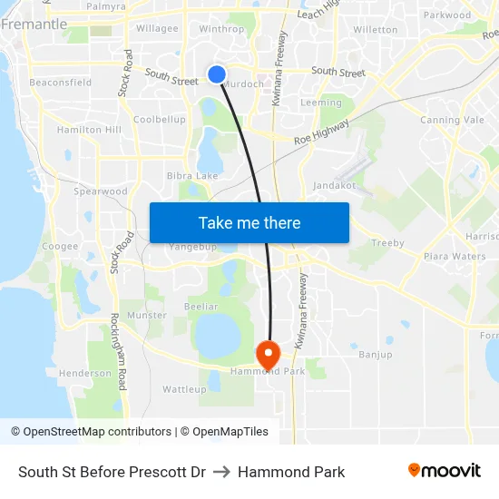 South St Before Prescott Dr to Hammond Park map