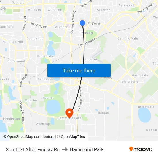 South St After Findlay Rd to Hammond Park map