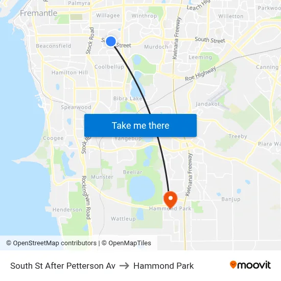 South St After Petterson Av to Hammond Park map