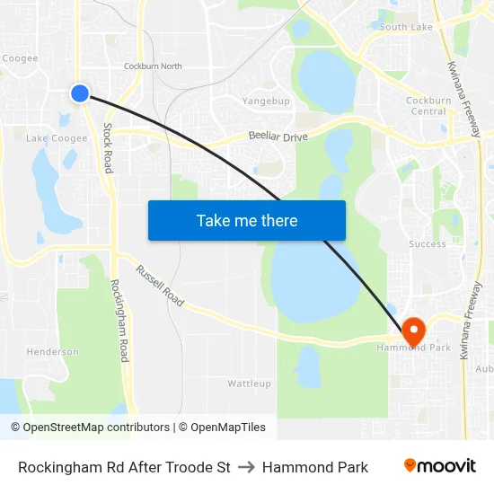 Rockingham Rd After Troode St to Hammond Park map