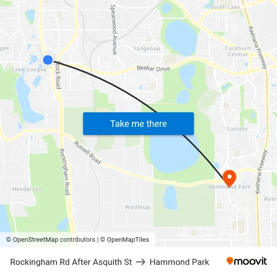 Rockingham Rd After Asquith St to Hammond Park map