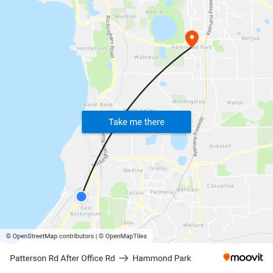 Patterson Rd After Office Rd to Hammond Park map