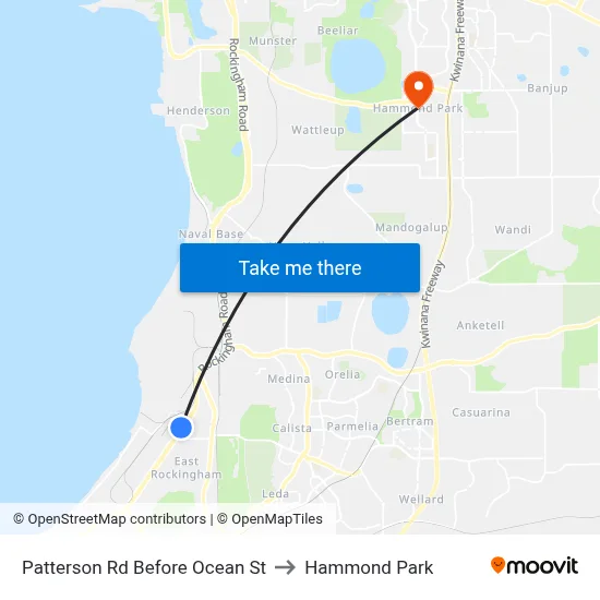Patterson Rd Before Ocean St to Hammond Park map