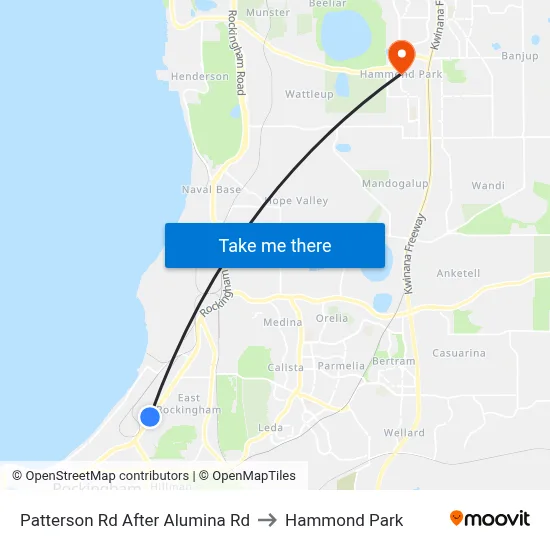 Patterson Rd After Alumina Rd to Hammond Park map