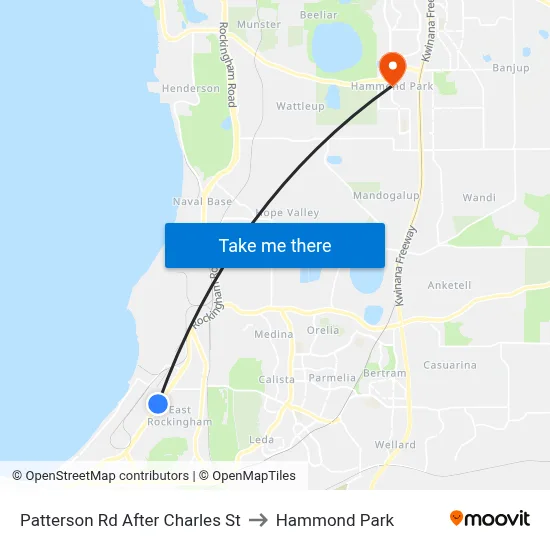 Patterson Rd After Charles St to Hammond Park map