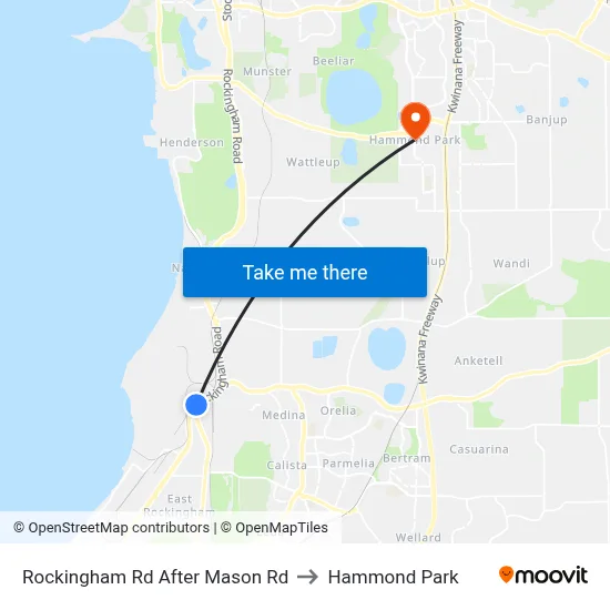 Rockingham Rd After Mason Rd to Hammond Park map