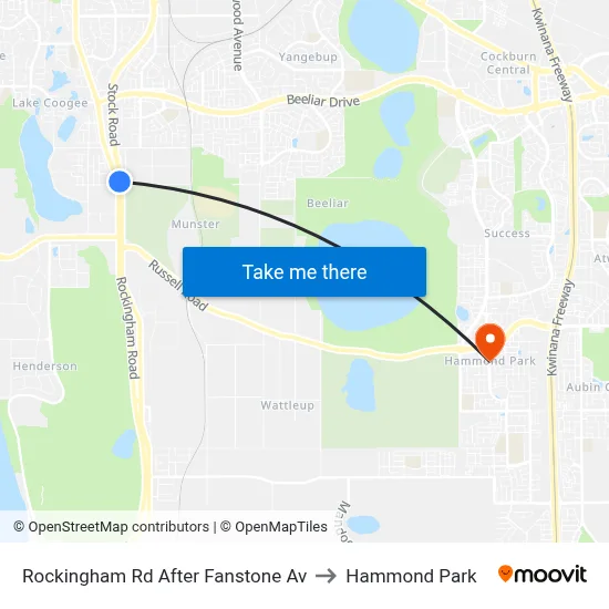 Rockingham Rd After Fanstone Av to Hammond Park map
