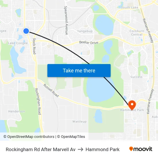 Rockingham Rd After Marvell Av to Hammond Park map