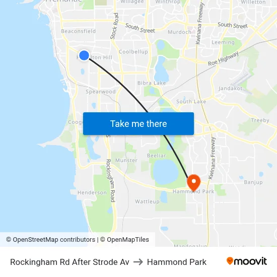 Rockingham Rd After Strode Av to Hammond Park map