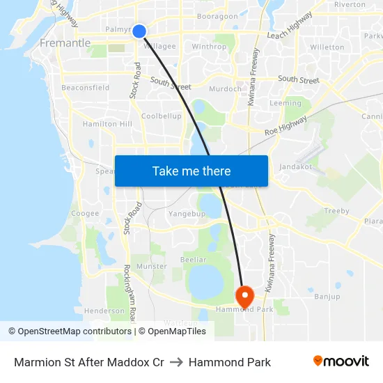 Marmion St After Maddox Cr to Hammond Park map