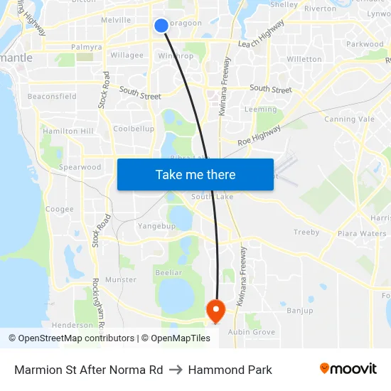 Marmion St After Norma Rd to Hammond Park map