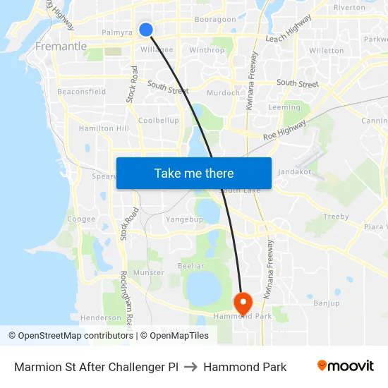 Marmion St After Challenger Pl to Hammond Park map