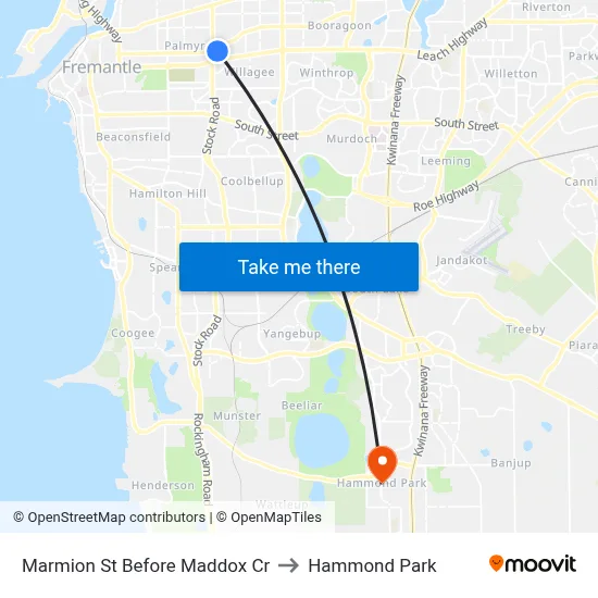 Marmion St Before Maddox Cr to Hammond Park map