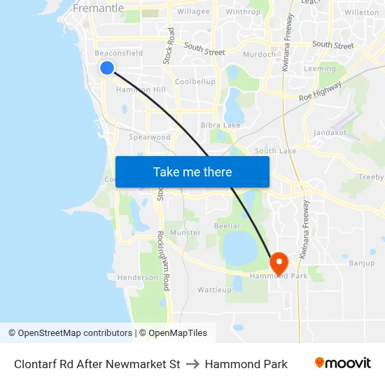 Clontarf Rd After Newmarket St to Hammond Park map